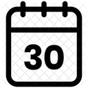 30 日、日付、カレンダー アイコン