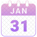 Janvier Date Calendrier Icon