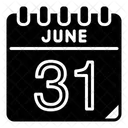 31 Juni Juni Kalendertag Symbol