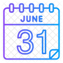 31 Juni Juni Kalendertag Symbol