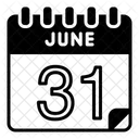 31 Juni Juni Kalendertag Symbol