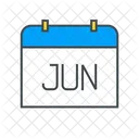 Juni Kalender Datum Symbol