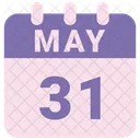 May Calendar Date Icon