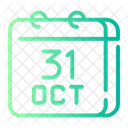 31 October Halloween Holiday Scary Icon