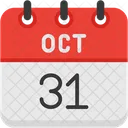 October Calendar Days Time And Date Icon