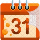 31 Oktober Halloween Kalender Symbol