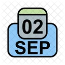 Septiembre Calendario Fecha Icon