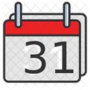 31st October Halloween Day Calendar Icône