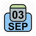 Septiembre Calendario Fecha Icon