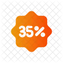 35 Percent Discount Sale Icône
