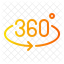 360 Degree 360 Rotation Degrees Icon