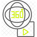 Virtual Reality 360 Degree Vision 360 View アイコン