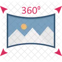 360 Degree Image 360 Degree Vision Aerial Panoramas Icon