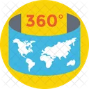 360-Degree Map  Icon