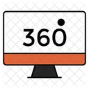 360 Degree Screen 360 Degree Monitor Desktop Icon