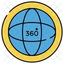360 Degree View 360 Degree Globe 360 Degree Sphere Icon