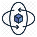 360 Degrees Cube Rotation 3 D Cube Icon