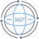 360 Grad 360 Grad App 360 Grad Sicht Symbol