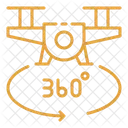 360-Grad-Drohne  Symbol