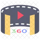 360 Grad Video  Symbol