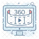 360 Grad Video  Symbol