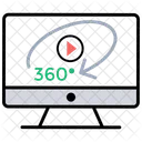 360-Grad-Video  Symbol