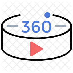 360 Grad Video  Symbol