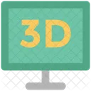 3 D Screen Tft Icon
