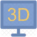 3 D Screen Lcd Icon