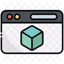 Website 3 D Model 3 D Cube Icon
