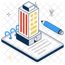 3d Building Model  Icon