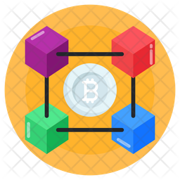 3d Connected Blockchain Icon