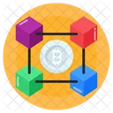3 D Connected Blockchain Blockchain Bitcoin Connection Icon