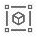 D Cube Geometry Icon