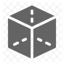 D Cube Geometrique Icône
