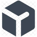 3d cube left  Icon
