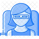 Viewer Glasses Film Icon