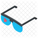 3 D Glasses Virtual Reality 3 D Monitoring Icon