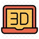 3D Laptop  Icon