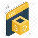 3 D Cube 3 D Cad 3 D Model 아이콘