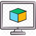 Augmented Reality Cube Futuristic Icon