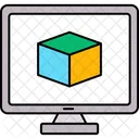 Augmented Reality Cube Futuristic Icon