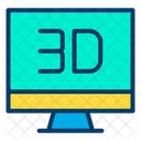 3D Monitor  Icon