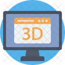 3d monitor  Icon