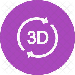 3d rotation Icon - Download in Glyph Style