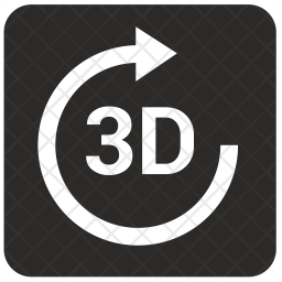 3d rotation Icon - Download in Glyph Style
