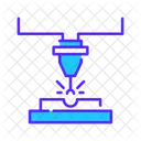 D Schiessen Laserschneiden Laserstrahl Symbol