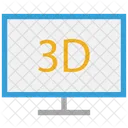 3 D Tv Television Icon