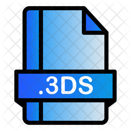 3ds File Icon Download In Colored Outline Style