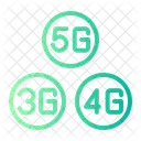 3 G 5 G Mobile Data Icon